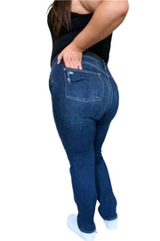 Trendsi Bottoms/Jeans Judy Blue High Waist Rigid Magic Heavy Destroy Straight Jeans