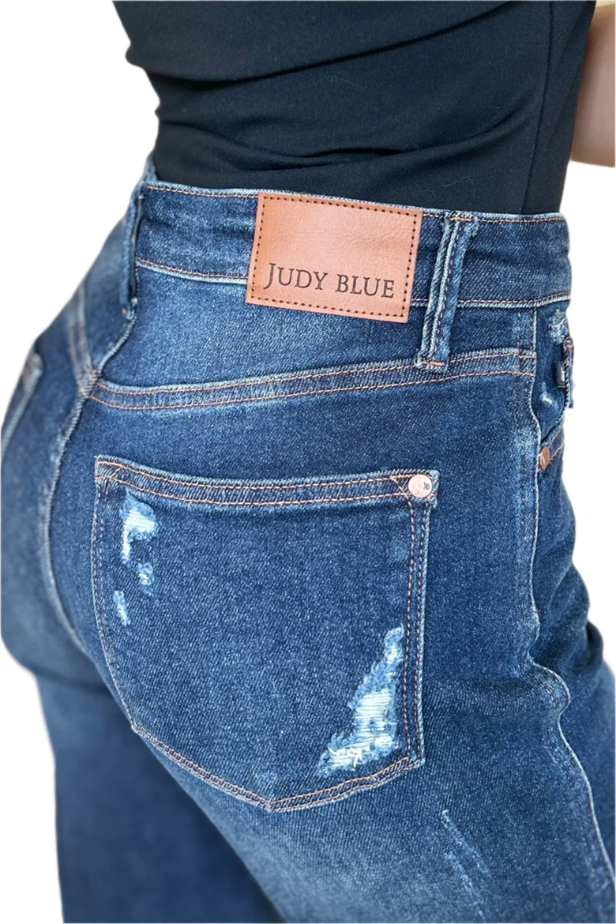 Trendsi Bottoms/Jeans Judy Blue High Waist Rigid Magic Heavy Destroy Straight Jeans