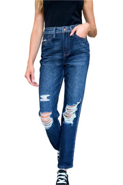 Trendsi Bottoms/Jeans Judy Blue High Waist Rigid Magic Heavy Destroy Straight Jeans