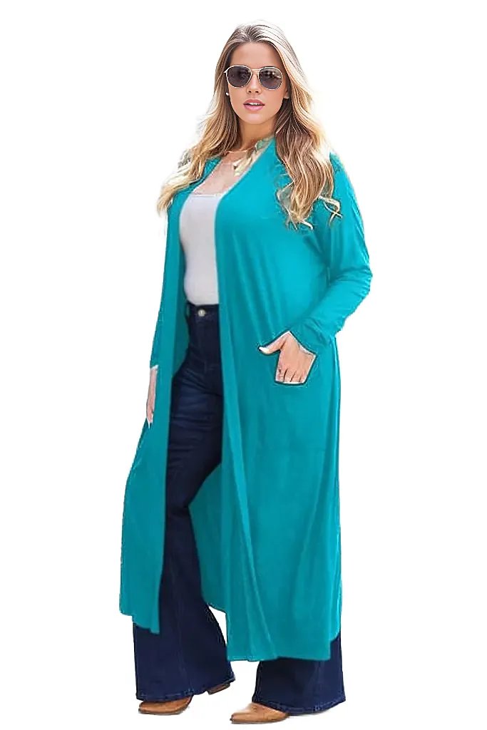 Cardigans Basic Bae Full Size Open Front Long Sleeve Cover Up