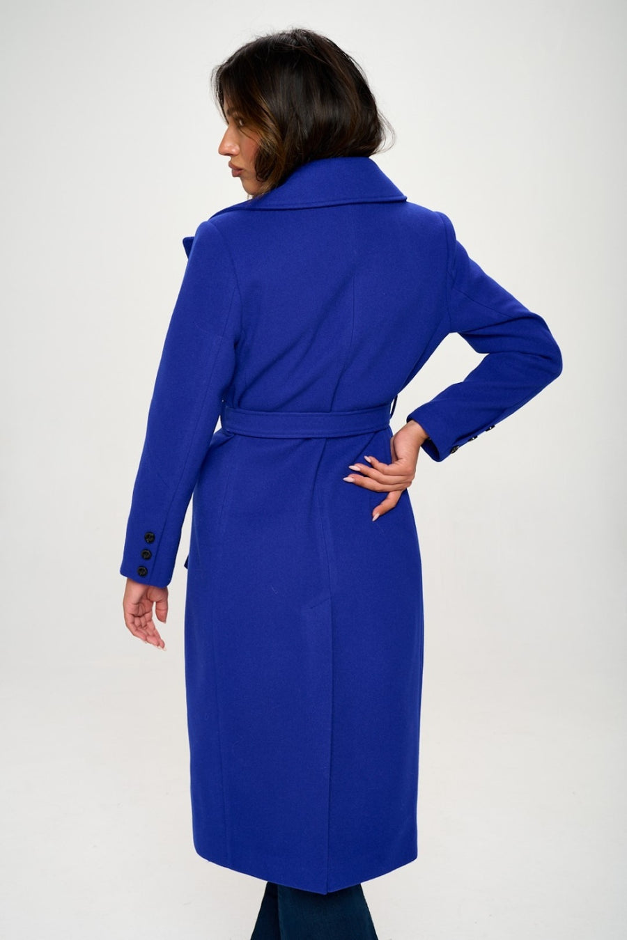 Trendsi Coalition LA Double-Breasted Longline Coat with Belt