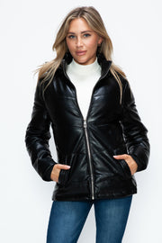 Trendsi Coats & Jackets Black / S How Dare U Pocketed Zip Up Puffer Jacket with Removable Hood