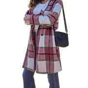 Trendsi Coats & Jackets Georgina Plaid Button Up Lapel Collar Coat