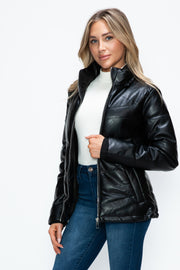 Trendsi Coats & Jackets How Dare U Pocketed Zip Up Puffer Jacket with Removable Hood