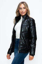 Trendsi Coats & Jackets How Dare U Pocketed Zip Up Puffer Jacket with Removable Hood