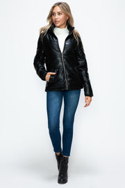 Trendsi Coats & Jackets How Dare U Pocketed Zip Up Puffer Jacket with Removable Hood