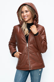 Trendsi Coats & Jackets How Dare U Pocketed Zip Up Puffer Jacket with Removable Hood