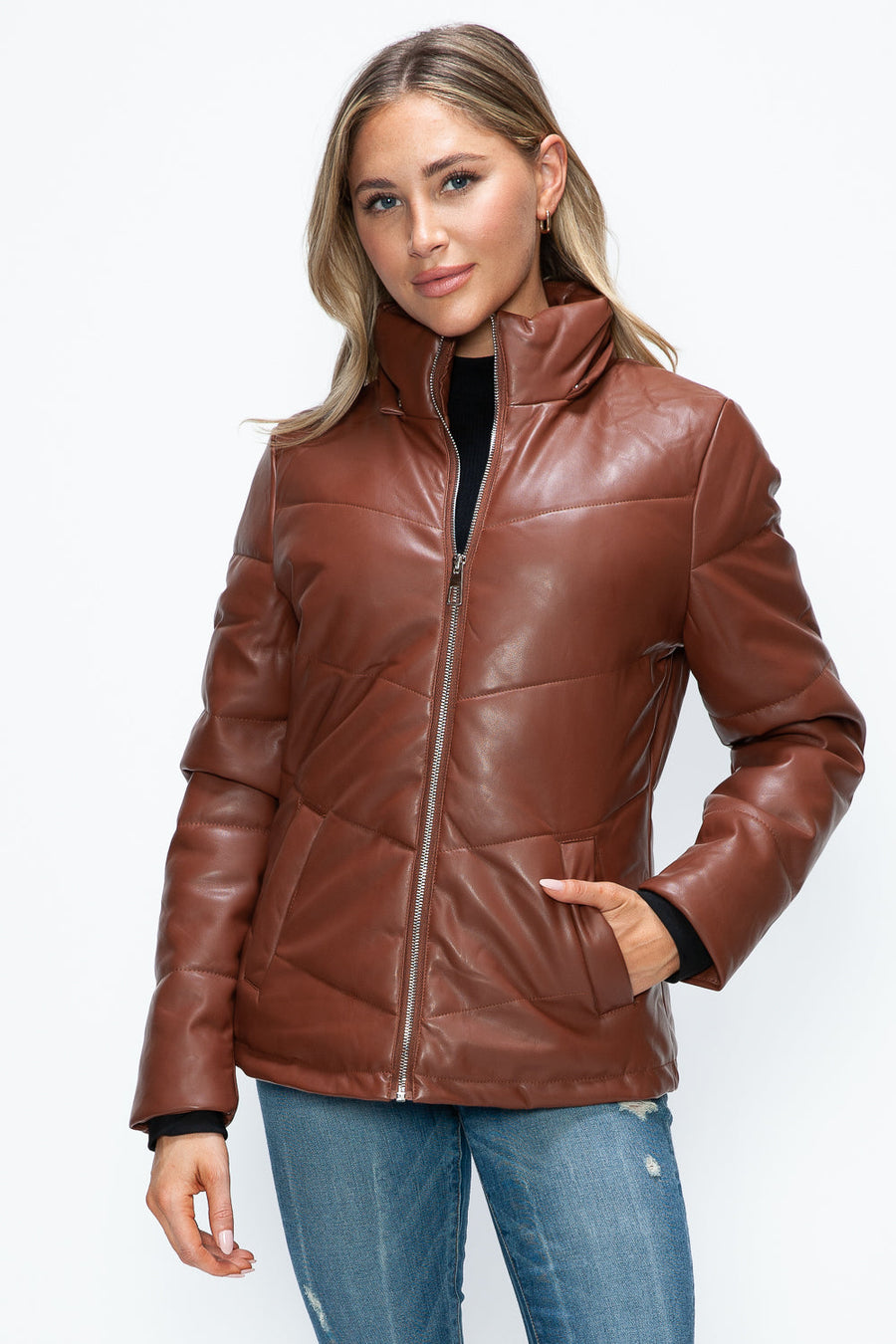 Trendsi Coats & Jackets How Dare U Pocketed Zip Up Puffer Jacket with Removable Hood