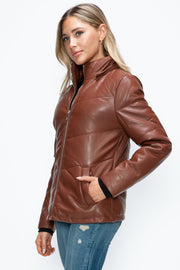 Trendsi Coats & Jackets How Dare U Pocketed Zip Up Puffer Jacket with Removable Hood