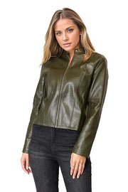 Trendsi Coats & Jackets Mock Neck Zip Up Jacket