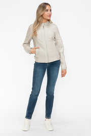 Trendsi Coats & Jackets Snobbish PU Leather Biker Jacket with Side Zip Pockets