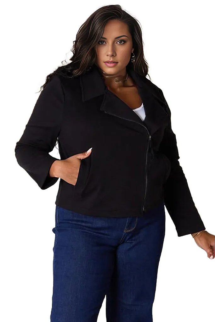 Culture Code Full Size Zip-Up Jacket with Pockets