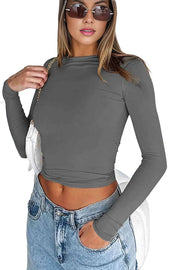 Pre- Order Round Neck Long-Sleeve Top