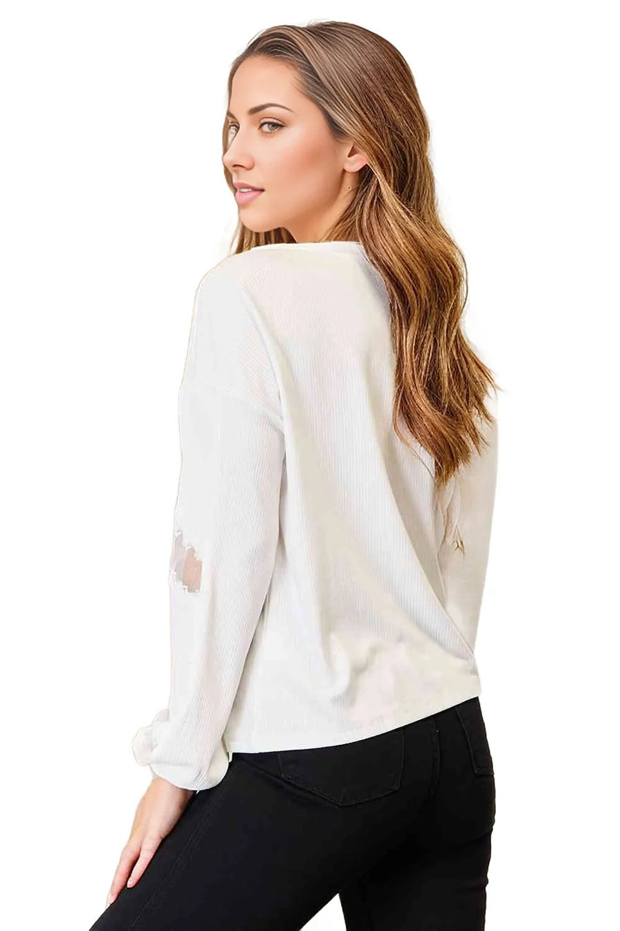 Double Take V-Neck Dropped Shoulder Blouse