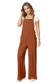 Double Take Wide Strap Overall with Pockets