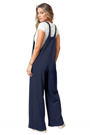 Double Take Wide Strap Overall with Pockets