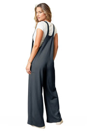 Double Take Wide Strap Overall with Pockets