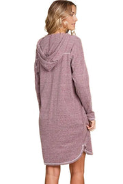 Hooded Long Sleeve Sweater Dress