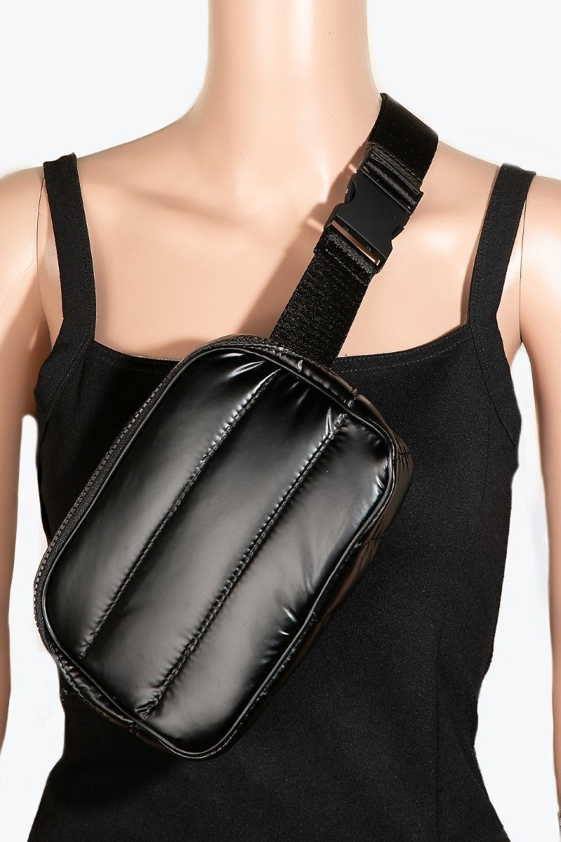 Trendsi Fame Quilted Nylon Crossbody Bag