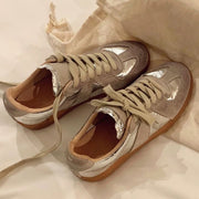 Trendsi Gold / 35(US4) Round Toe Flats Sneakers
