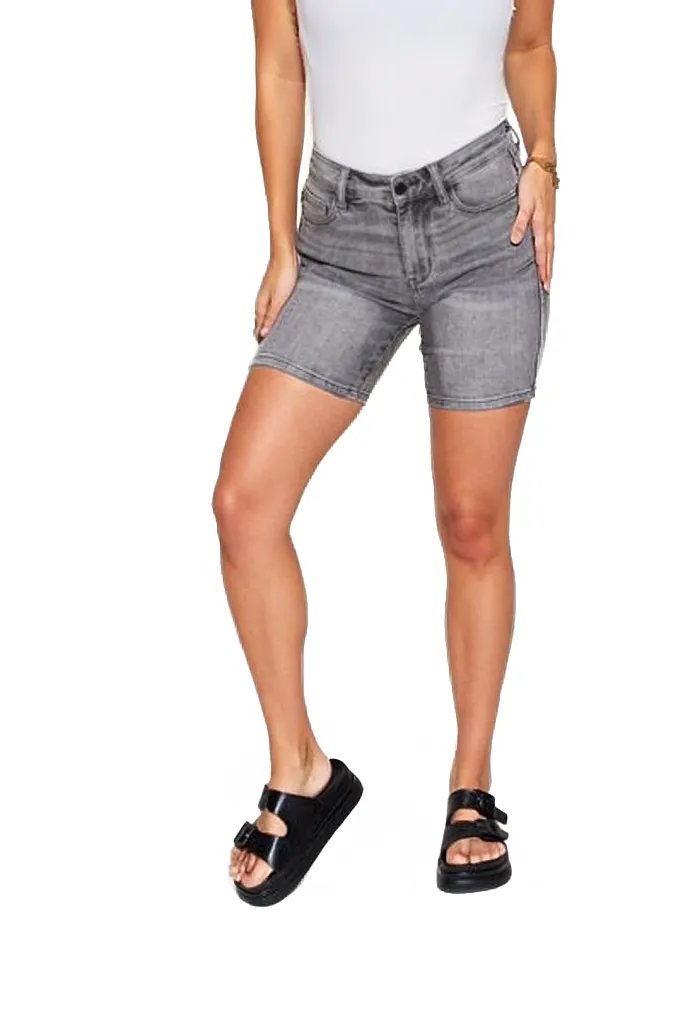 Judy Blue Full Size High Waist Washed Denim Shorts