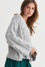 Trendsi HYFVE Cable Knit V-Neck Sweater