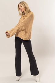 Trendsi HYFVE Cable Knit V-Neck Sweater