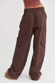 Trendsi HYFVE Elastic Waist Wide-Leg Cargo Pants