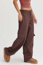 Trendsi HYFVE Elastic Waist Wide-Leg Cargo Pants