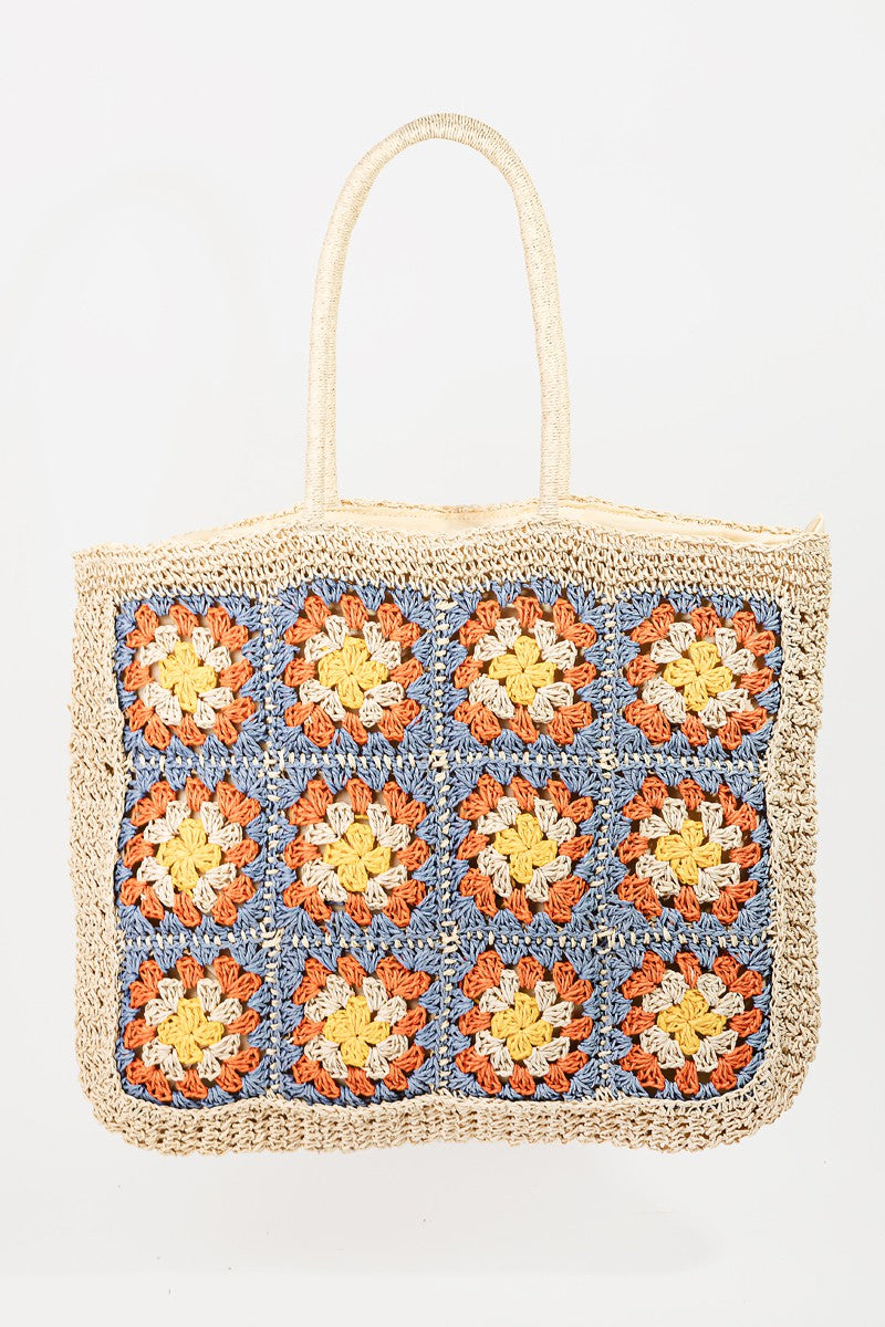 Trendsi IV / One Size Fame Flower Braided Tote Bag