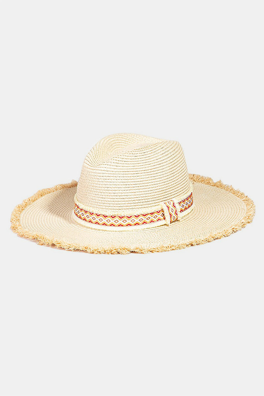 Trendsi IV / One Size Fame Geometric Raw Hem Hat