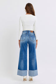 Trendsi Judy Blue Full Size Distressed High Waist Wide Leg Jeans