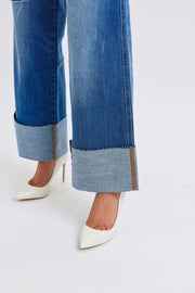 Trendsi Judy Blue Full Size Distressed High Waist Wide Leg Jeans