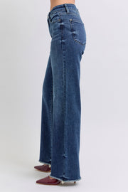 Trendsi Judy Blue Full Size Raw Hem Mid Rise Jeans