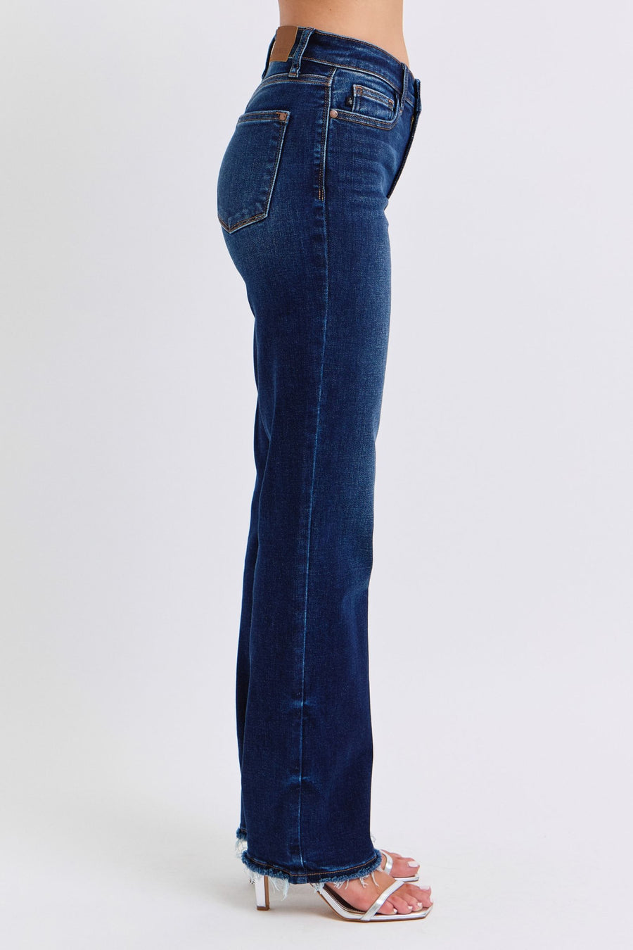 Trendsi Judy Blue Full Size Raw Hem Straight Leg Jeans