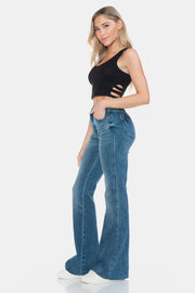 Trendsi Judy Blue Full Size Tummy Control Cut Hem Flare Jeans