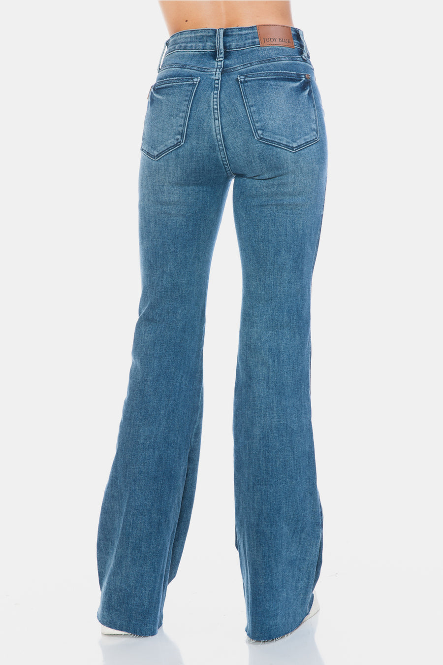 Trendsi Judy Blue Full Size Tummy Control Cut Hem Flare Jeans