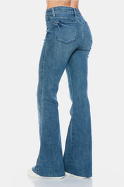 Trendsi Judy Blue Full Size Tummy Control Cut Hem Flare Jeans