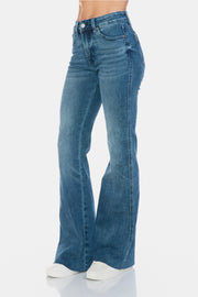 Trendsi Judy Blue Full Size Tummy Control Cut Hem Flare Jeans