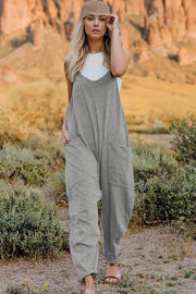 PRE-ORDER Double Take V-Neck Sleeveless Jumpsuit with Pocket