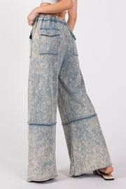 Trendsi Loungewear SAGE + FIG Mineral Washed Terry Wide Leg Pants