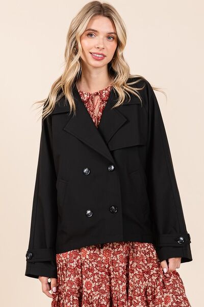 Trendsi Mittoshop Double Breasted Long Sleeve Trench Coat Jacket