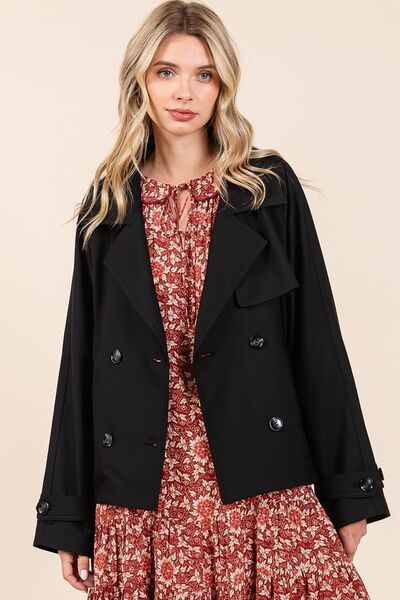 Trendsi Mittoshop Double Breasted Long Sleeve Trench Coat Jacket