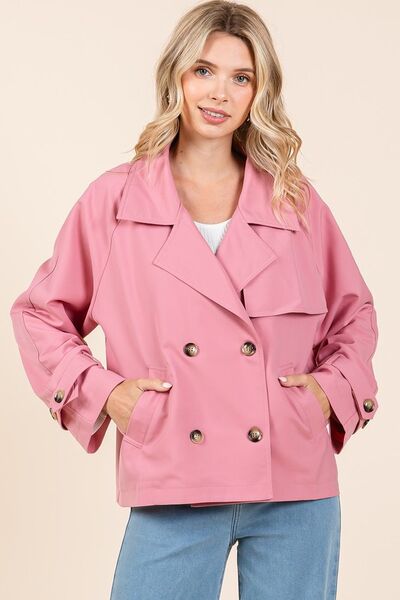 Trendsi Mittoshop Double Breasted Long Sleeve Trench Coat Jacket