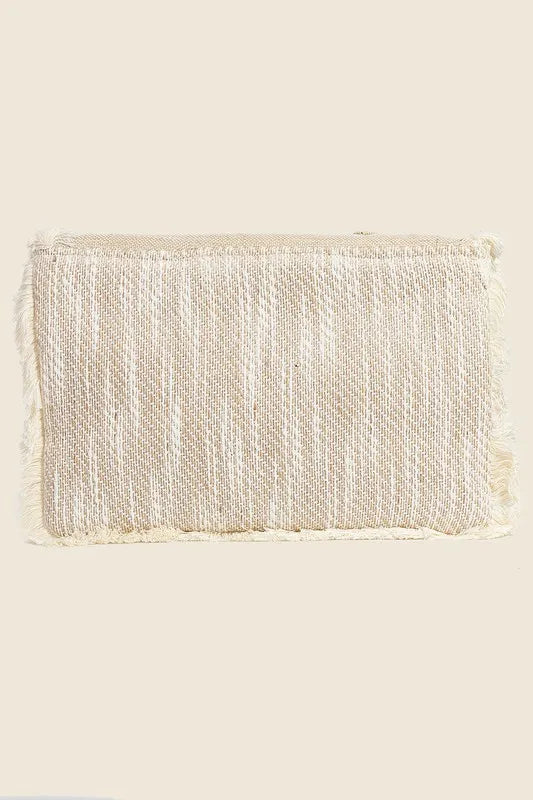 Trendsi NAT / One Size Fame Boho Beaded Pattern Envelope Bag
