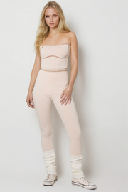 Le Lis Ribbed Crop Cami and High Waist Brushed Leggings Set