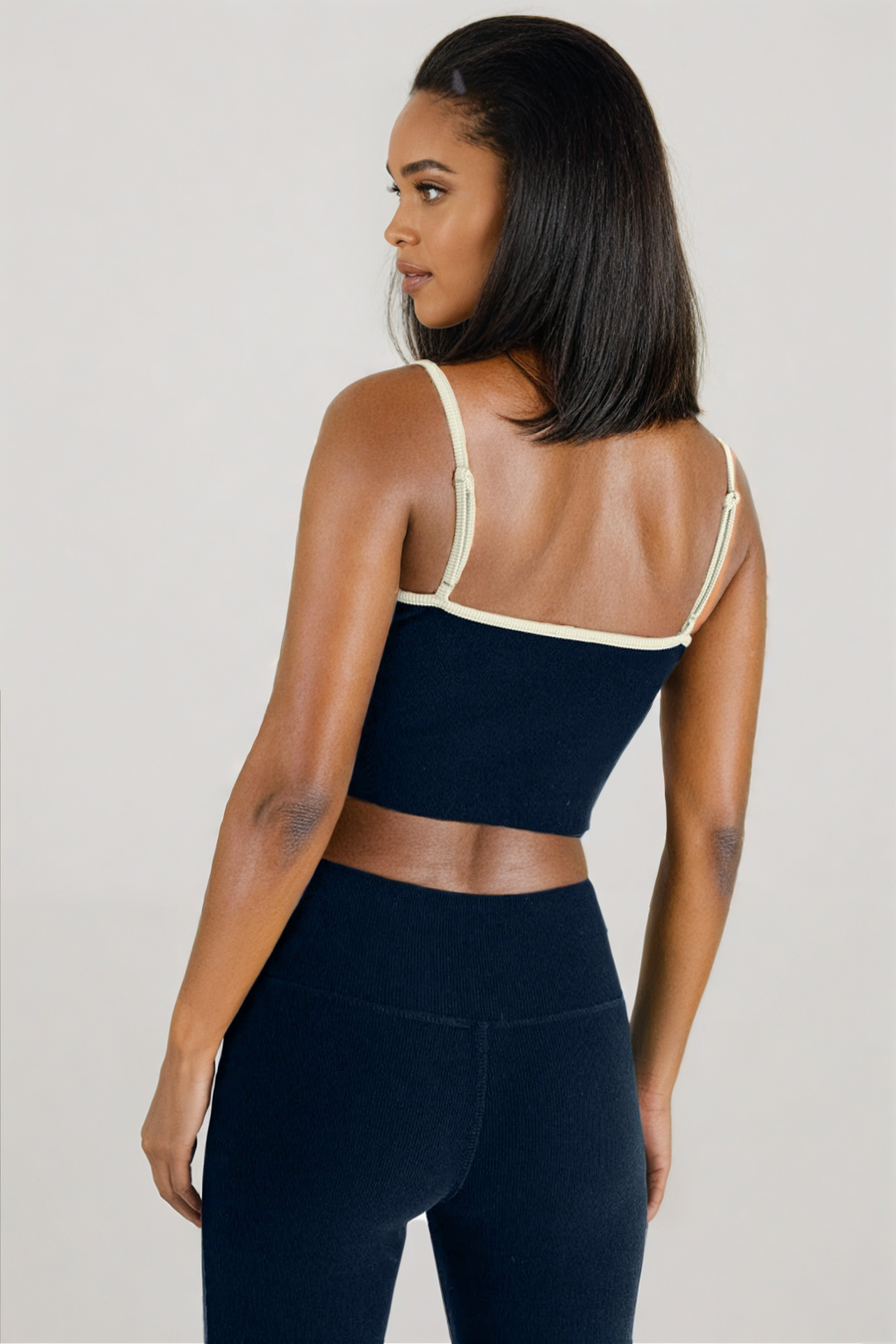 Le Lis Ribbed Crop Cami and High Waist Brushed Leggings Set