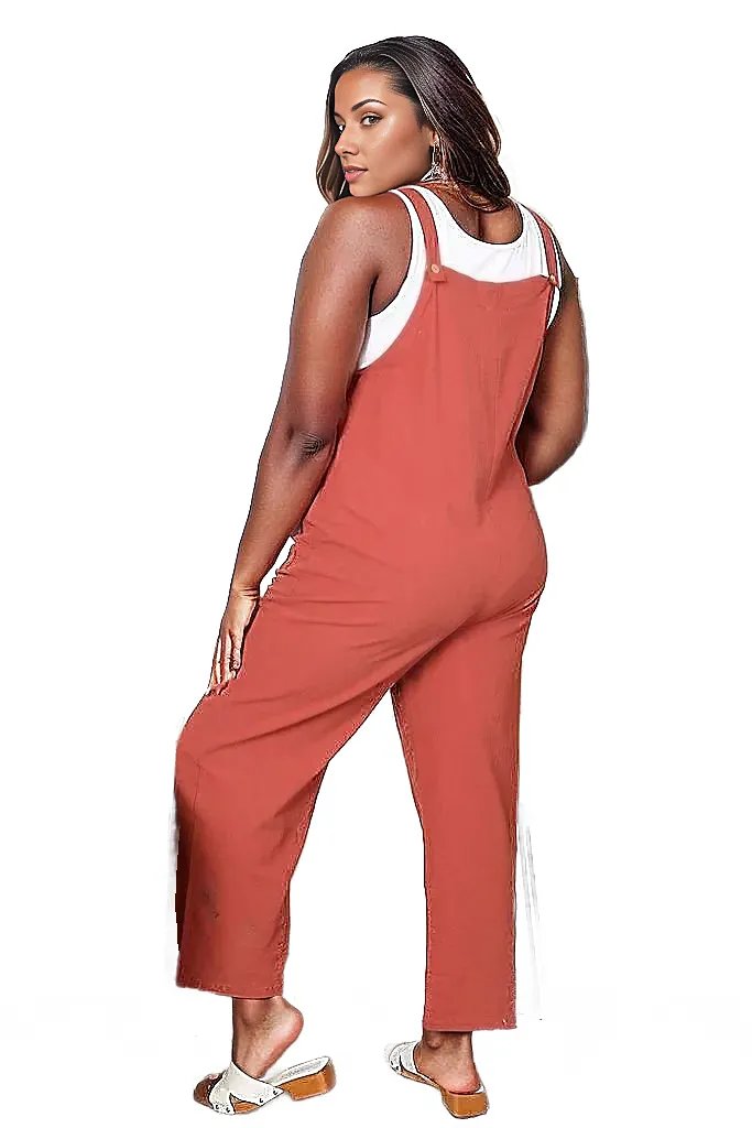 Double Take Wide Leg Overalls with Front Pockets