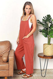 Trendsi overalls Double Take Wide Leg Overalls with Front Pockets