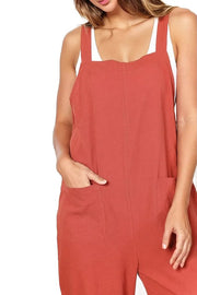 Double Take Wide Leg Overalls with Front Pockets